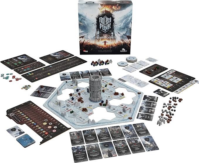 Frostpunk The Board Game - Manage Society in an Ice-Age Apocalypse! Cooperative Survival Strategy Game for Adults, Ages 16+, 1-4 Players, 120-150 Minute Playtime, Made by Rebel Studio