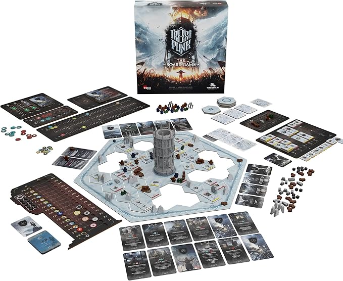 Frostpunk The Board Game - Manage Society in an Ice-Age Apocalypse! Cooperative Survival Strategy Game for Adults, Ages 16+, 1-4 Players, 120-150 Minute Playtime, Made by Rebel Studio