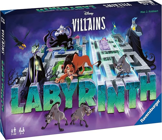 Ravensburger Disney Villains Labyrinth Board Game - Engaging Family Fun for Ages 7 and Up | Dynamic Maze Puzzle | Quality Design | Ideal Gift for Disney Fans
