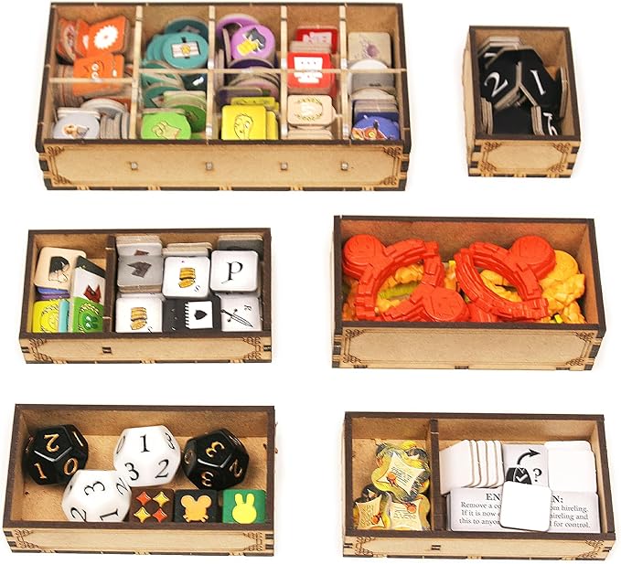 TowerRex Organizer for Root Board Game and Underworld, Riverfolk, Marauder, Clockwork Expansions, Storage Insert, Accessories Upgrade