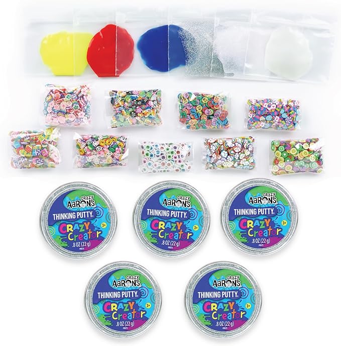 Crazy Aaron's Crazy Creator Thinking Putty Kit - Never Dries Out - Sensory Play - Creative Toy for Kids and Grown ups - Crazy Aaron’s Thinking Putty® - Made in The USA