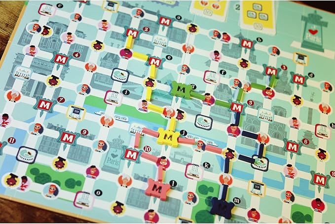 IELLO: Get On Board: Paris & Rome - A Clever Flip & Write Board Game, Create The Best Metro Line in Two Cities, Ages 8+, 1-5 Players, 30 Mins