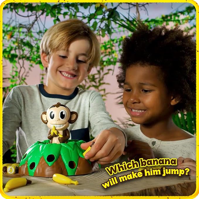 Banana Blast - Pull The Bananas Until The Monkey Jumps Game - Includes a Fun Colorful 24pc Puzzle by Goliath , Green