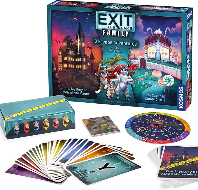 EXIT: The Game - Family - 2 Escape Adventures, at-Home Escape Room, Co-Operative Game, Family Activity, Brainteasers, 2-4 Players