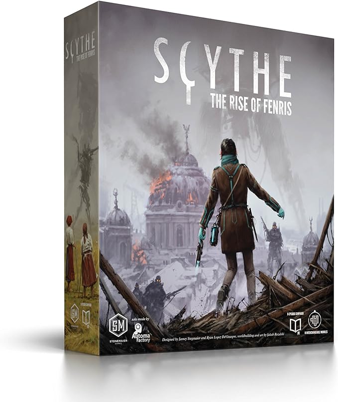Stonemaier Games: Scythe: The Rise of Fenris | 8 Episode Scythe Campaign | Adds an Additional 11 Modules to Play Through | Add to Scythe (Base Game) | 1-5 Players, 115 Mins, Ages 14+