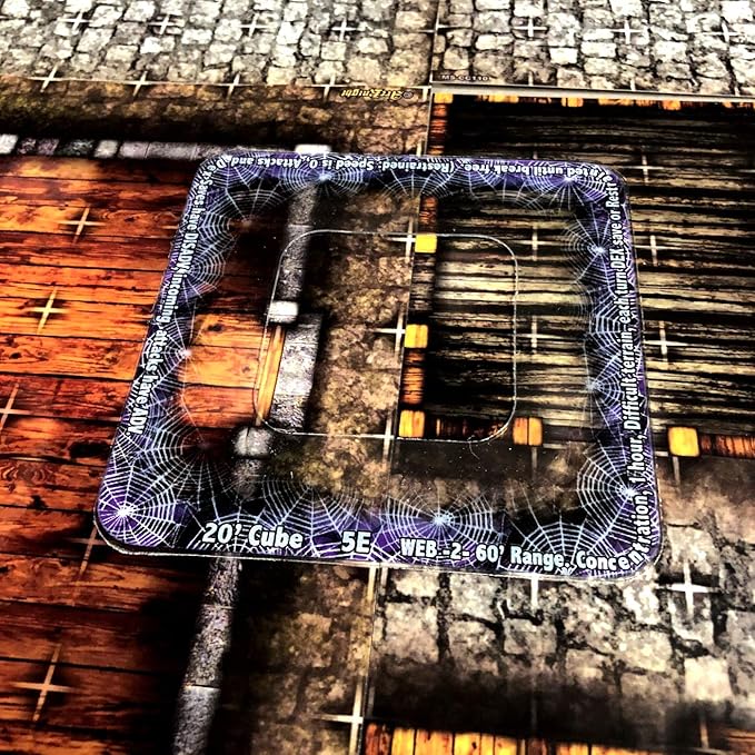 Arcknight Dungeons & Dragons Spell Effects AOE Templates - DND Accessories 24pc Complete Area of Effect Marker Set for D&D 5E - Clear Overlay Measurement Tools All Shapes, Conditions & Buffs