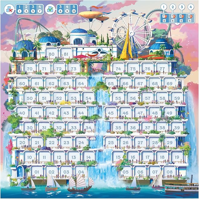 Waterfall Park Board Game - Build The Ultimate Amusement Park! Strategy Game, Fun Family Game for Kids and Adults, Ages 10+, 3-5 Players, 45 Minute Playtime, Made by Repos Production