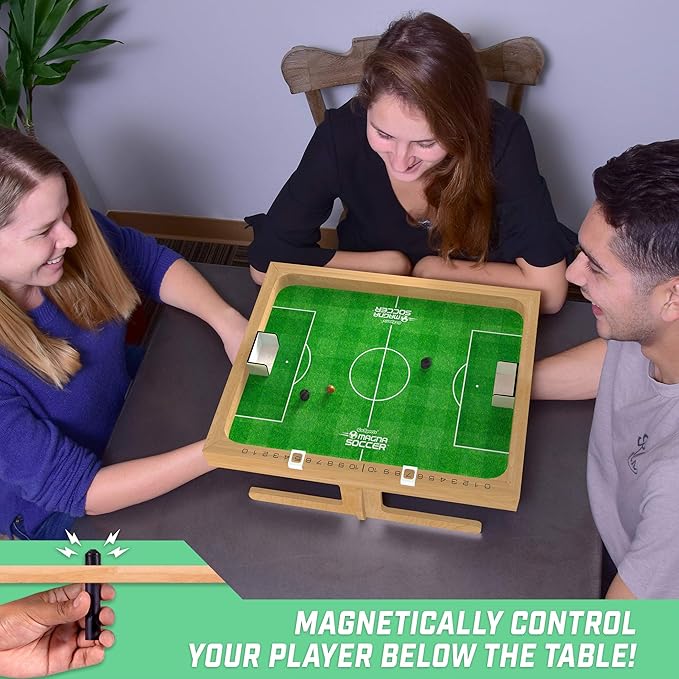 GoSports Magna Soccer Tabletop Board Game - Fast-Paced Magnet Game