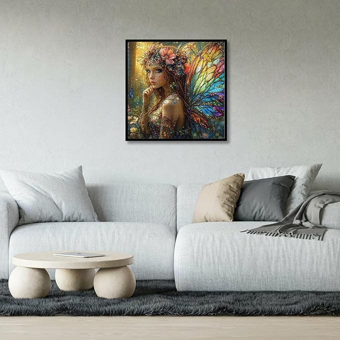 1000pcs Fantasy Fairy Paper Puzzle - Vibrant Find Butterfly Wing Art, Large Puzzle Toy Adult Game Gift - Family Interactive Game Puzzle DIY Home Decoration Brain Challenge Gift