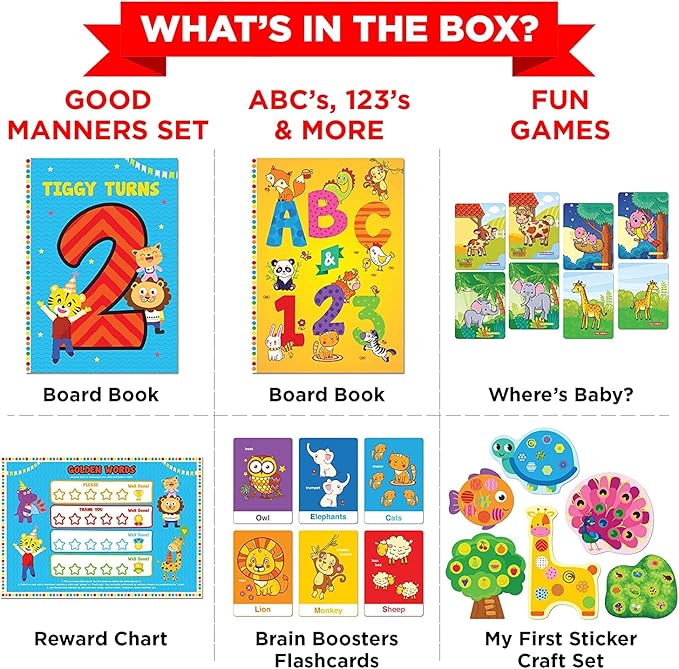 Toys for 2 Year Old Boys/Girls | Gift for 2 Year Old Kids | Board Books and Fun Activities |Learning and Educational Toys & Games (1 Box Set)