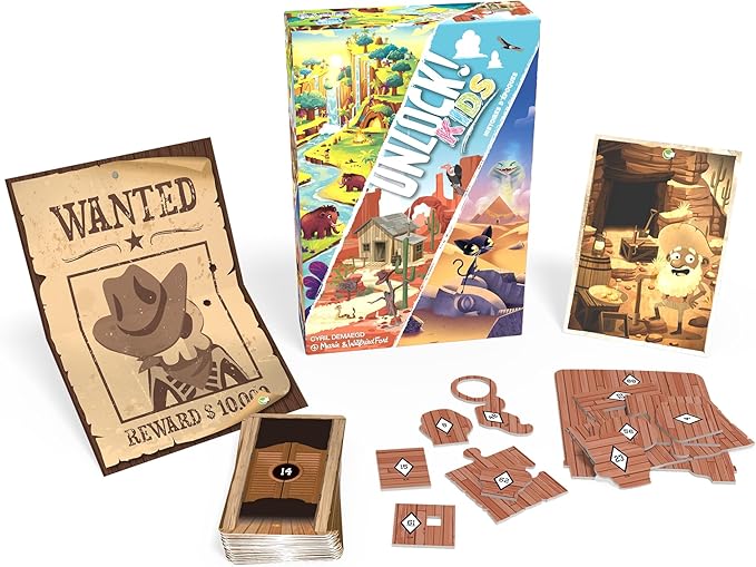 Unlock! Kids: Escape Room Game - Stories from The Past Card Game for Kids and Adults, Family Game Night, Ages 6+, 1-4 Players, 20-60 Min Playtime, Space Cow