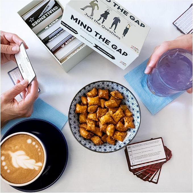 Spin Master Games, Mind the Gap Just the Questions, Expansion Pack With 1000 New questions For All Generations + 50 New Challenge Cards