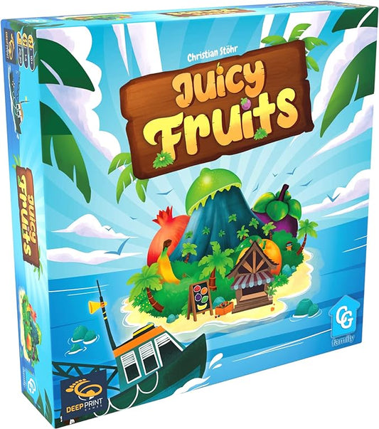 Juicy Fruits, Strategy Board Game, Quick and Easy Game, Grow Delicious Fruit in Paradise 1 to 4 Players, 20 to 50 Minute Play Time, Ages 8 and Up