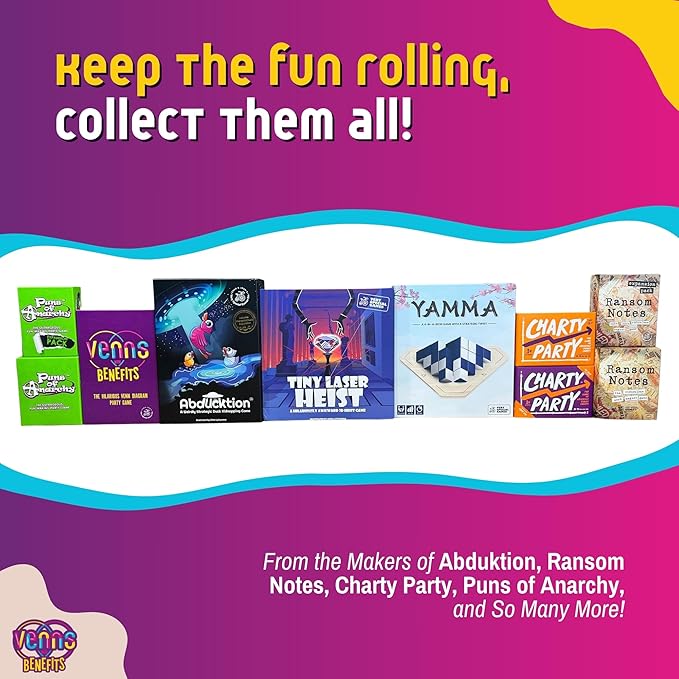 VENNS WITH BENEFITS – Fun Board Game About Venn Diagrams for 3+ Players, Teens & Adults, Perfect for Friends & Family Game Nights