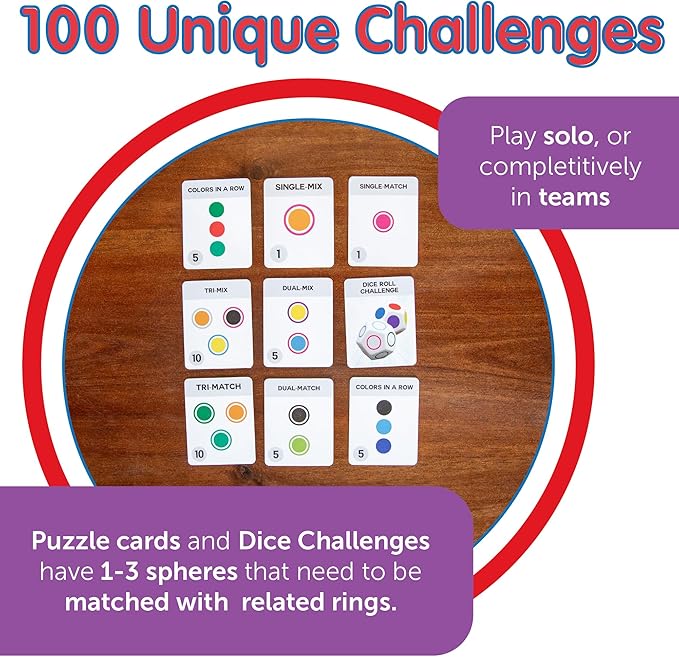 Continuum Games Fidget About It The Fast Paced Puzzle Dice Rolling Fidget Toy Board Game - Click The Orbs and Solve The Puzzles On The Cards - Fun for Family Game Nights - 2-4 Players Ages 6 and Up