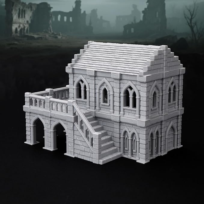 AUSPDICE AF686 Town Buildings RPG Terrain Set for DND Accessories, TTRPG Buildings, Table Maps Characters and Dungeons and Dragons Scenario Pieces