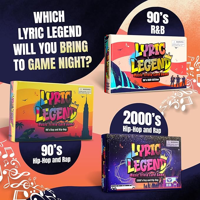 Lyric Legend 90's R&B - Finish The Lyrics Game with Trivia to Argue for The Correct Songs. Great for Gifts, Game Night, and Groups. 144 Songs and a Playlist, You'll Sing Along and Quiz Your Friends!
