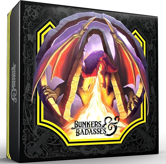 Bunkers & Badasses RPG: Sourcebook - Deluxe Edition - Box Loaded W/ Book, Miniatures, GM Screen & More, Official Borderlands License