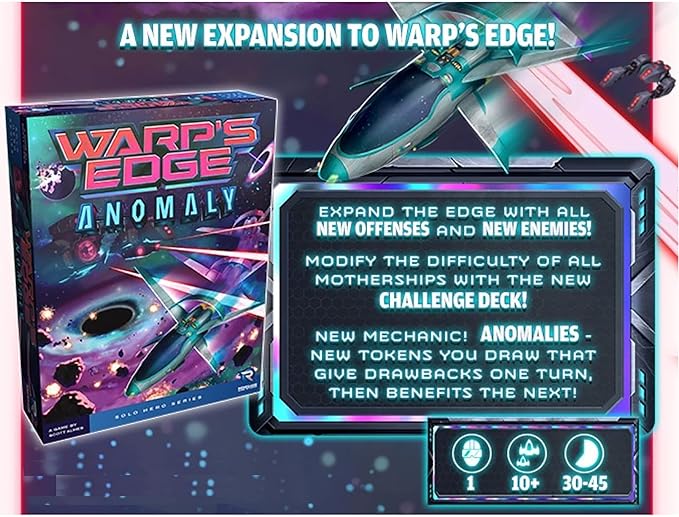 Renegade Game Studios Warp's Edge: Anomaly Expansion - Bag-Building Strategy Game, Ages 10+, 1 Player Solo Game, 30-45 Min