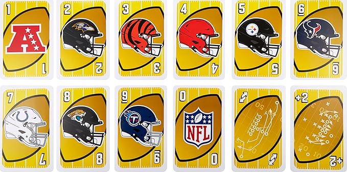 Mattel Games Giant UNO NFL Game for Kids, Adults & Family with Oversized Card, Collectible Deck for Fans