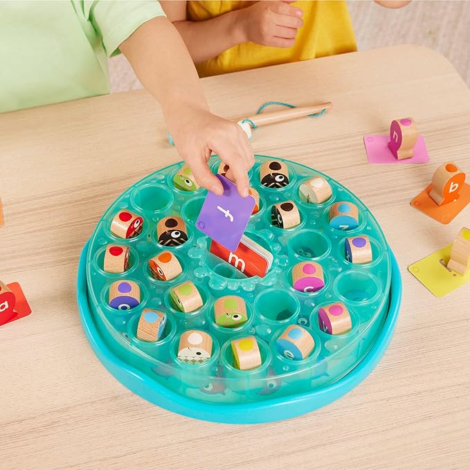 Battat Education Toddlers Magnetic Fishing Game Alphabet Fishing 2 Years +