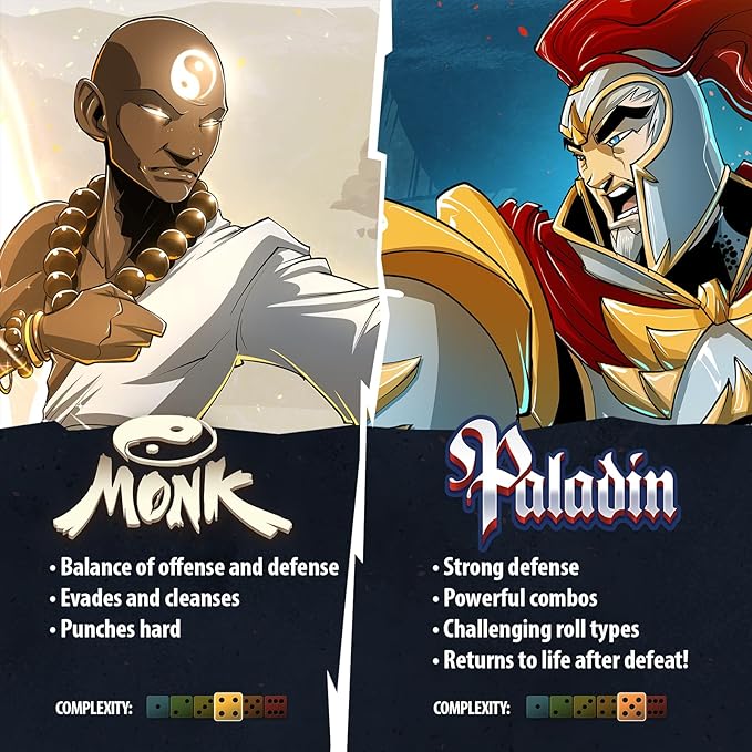 Two Hero Box - Monk v Paladin - Fast Playing Collectible Tabletop Game