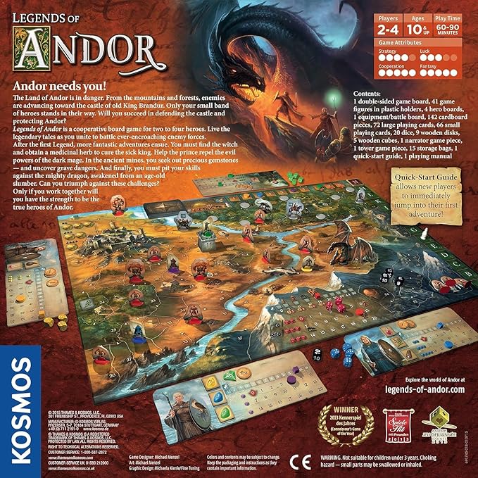 Legends of Andor Board Game | Cooperative Strategy Adventure Game By KOSMOS | Spiel Des Jahres Kennerspiel Winner