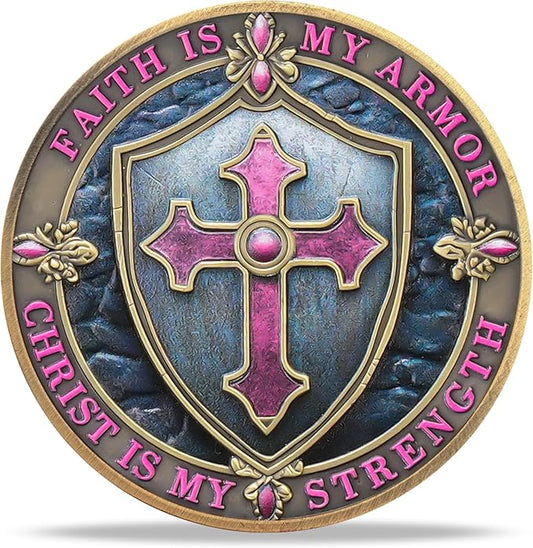 Beach Footprints Religious Coin – Inspirational Bible Verse Medallion for Faith-Based Gifts, Spiritual Encouragement for Men & Women