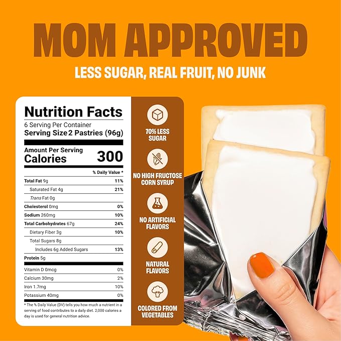 Smart Tart Toaster Pastries Variety Pack - Healthy, Low Sugar Snacks, Breakfast Pastry - Frosted Strawberry, Blueberry, Maple Cinnamon - 36 Count