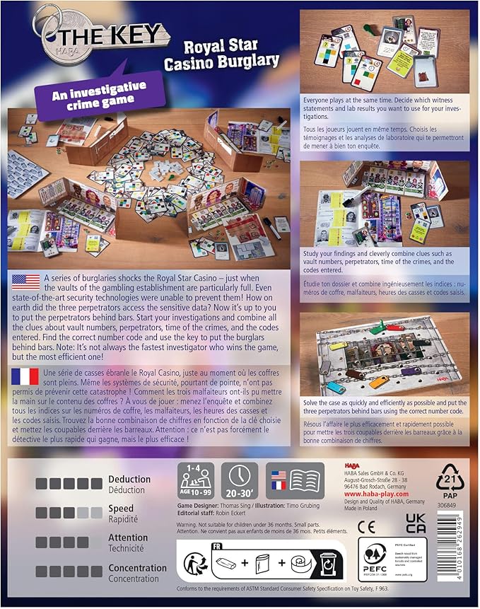 HABA The Key - Royal Star Casino Burglary Investigative Crime Game