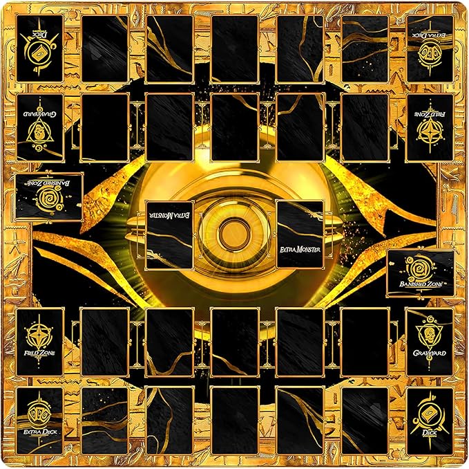 Card Rubber Mat - 2 Player, Square playmat for Gamer 60x60cm/23.6x23.6inch