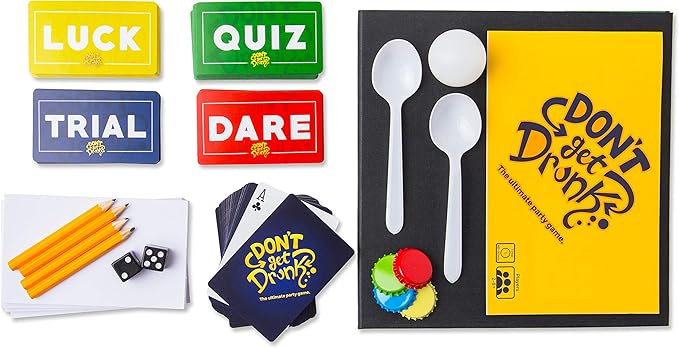 The Ultimate Party Board Game – Combines Classic Games Like Pong, Flip Cup, Kings Cup & More with Fun Categories Like Dare, Quiz, Luck, and Challenge (First Edition)