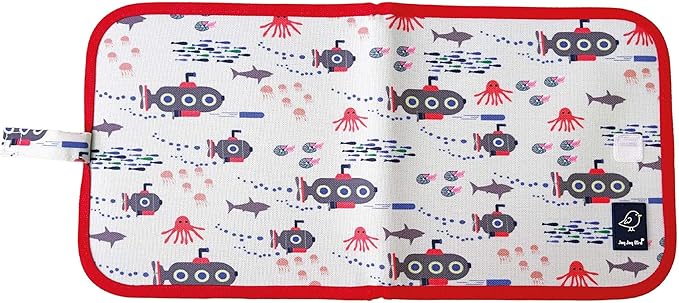 Jaq Jaq Bird Doodle It & Go Erasable Book (Submarine) | Non Toxic Reusable Compact Travel Chalk Doodle & Drawing Book for Kids and Children