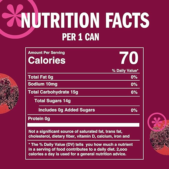 IZZE Sparkling Juice Beverage Blend, Blackberry, No Sugar Added, 8.4 FL OZ, 24 Cans