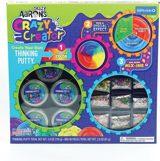 Crazy Aaron's Crazy Creator Thinking Putty Kit - Never Dries Out - Sensory Play - Creative Toy for Kids and Grown ups - Crazy Aaron’s Thinking Putty® - Made in The USA