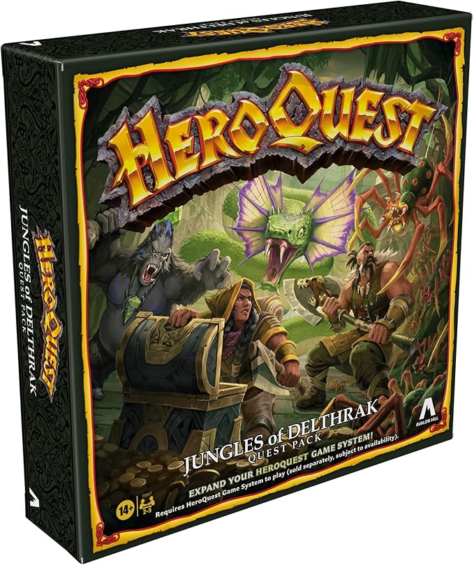 Avalon Hill HeroQuest Jungles of Delthrak Quest Pack | Roleplaying Games | Ages 14+ | 2 to 5 Players | Requires HeroQuest Game System to Play