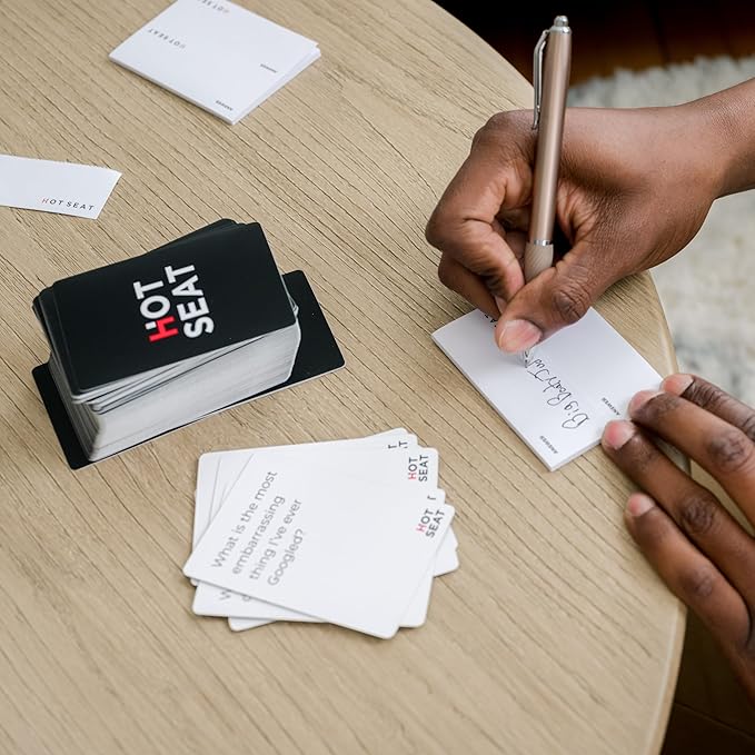 HOT SEAT Party Game + Expansion Set - The Family Card Game That's All About You - for Kids, Tweens, Teens, College Students, Adults - Perfect for Fun Parties and Board Games Night with Friends