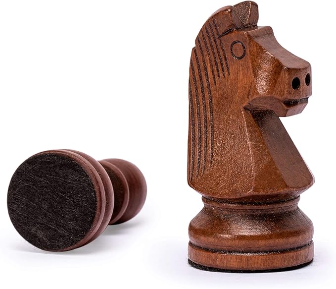 Husaria Staunton Tournament No. 4 Chessmen with 2 Extra Queens and Wooden Box, 3-inch Kings