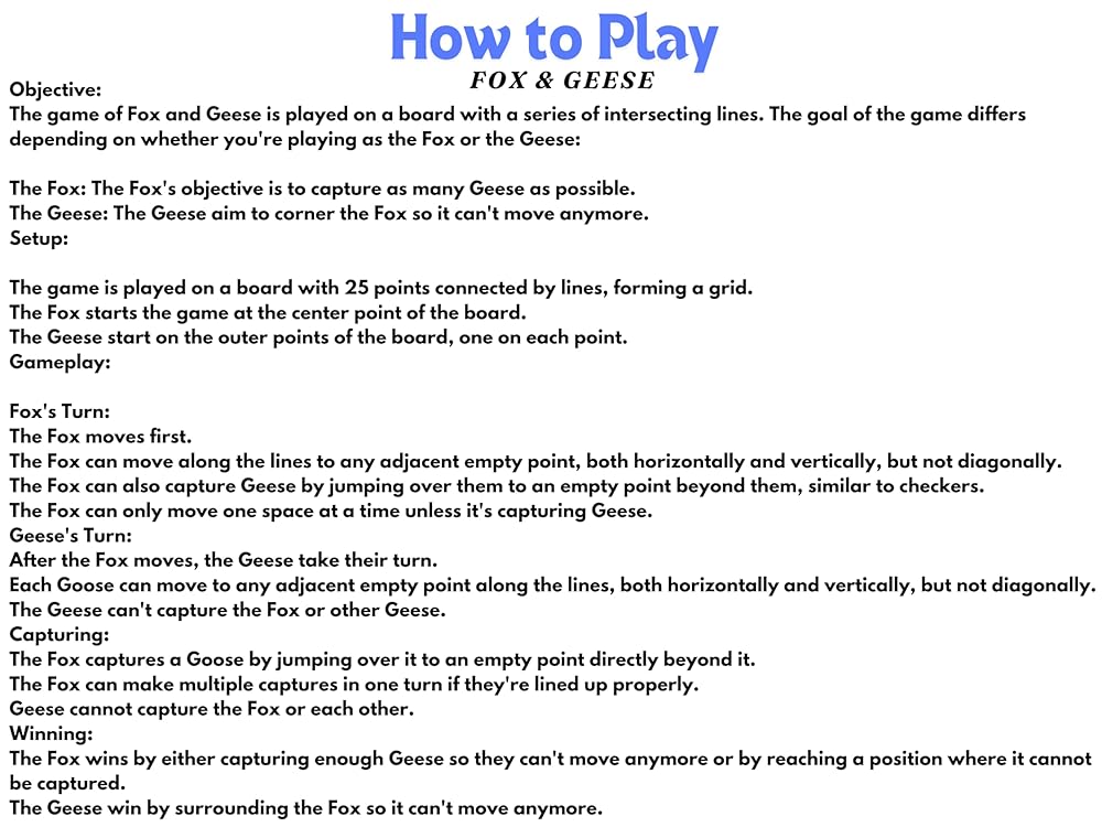 Handcrafted Fox and Geese Game Board Set - 6" x 6" with Wood Travel Cover - Classic Strategy Game for All Ages - Inspired by Centuries of Tradition