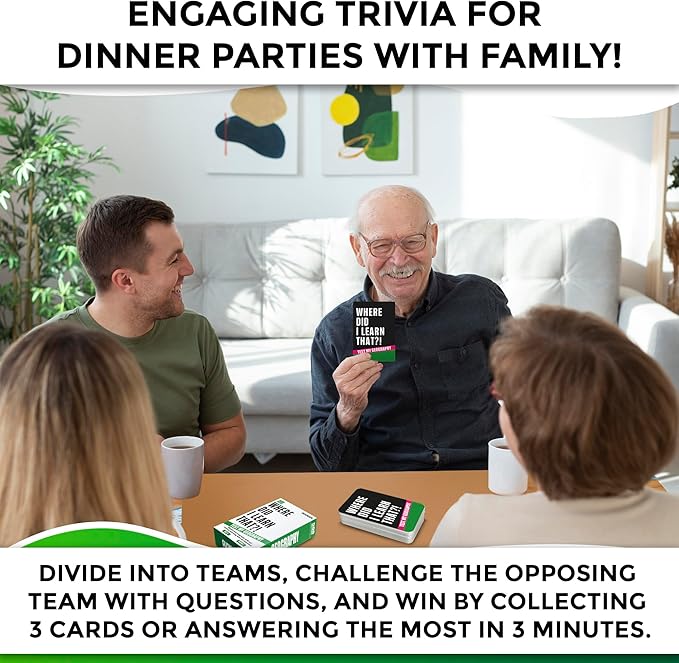 QUOKKA Trivia Card Game with 500 Questions in Geography – Trivia Games for Adults, Teens, and Families – Trivia Cards with Answers – Great Board Games Trivia for Family Party and Game Night