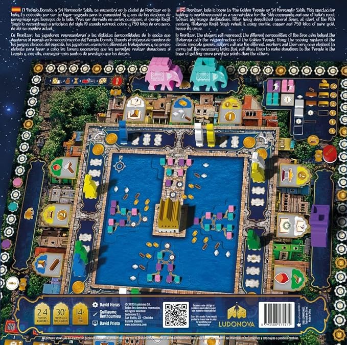 Amritsar:The Golden Temple Board Game - Reconstruct The Sacred Marvel of India! Strategy Game for Kids and Adults, Ages 14+, 1-4 Players, 60-120 Min Playtime, Made by Ludonova