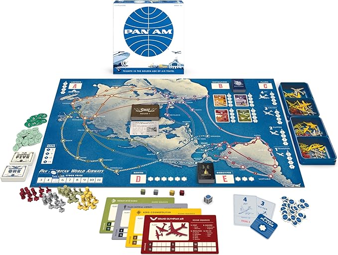 Funko Games Pan Am Board Game, Strategy Board Game, 2-4 Players 6 and Up