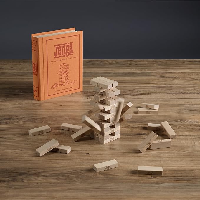 WS Game Company Jenga Vintage Bookshelf Edition