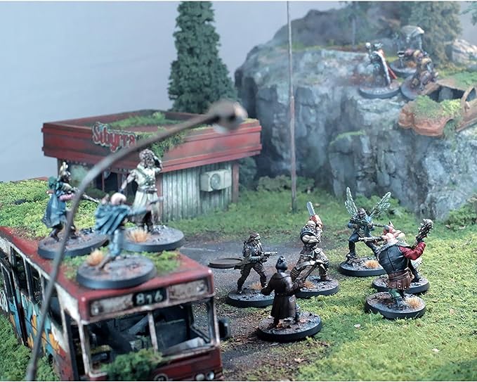 Free League: Mutant Year Zero: Zone Wars - Core Set -Boxed Miniatures Wargame, Tabletop Skirmish Mayhem, Everything Needs: RPG Book, Mat, Dice & More