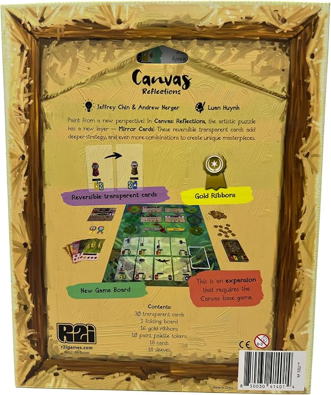 Canvas Reflections Board Game Expansion - Create Stunning Masterpieces! Art Competition and Puzzle Game for Kids &d Adults, Ages 14+, 1-5 Players, 30 Minute Playtime, Made by R2i Games