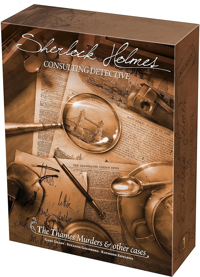 Sherlock Holmes Consulting Detective - The Thames Murders & Other Cases Board Game - Captivating Mystery Game for Kids & Adults, Ages 14+, 1-8 Players, 90 Min Playtime, Made by Space Cowboys