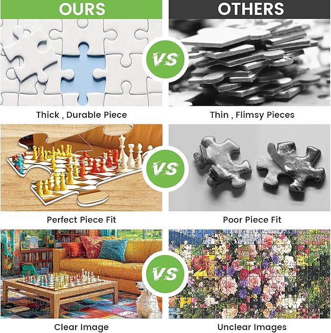 500 Pieces Chess Puzzles for Adults, Indoor Puzzle for Adults Children, Dog Puzzle 500 Pieces, Gift for Birthday, Home Decor, Fun for Family Entertainment(20.5 * 15 in)