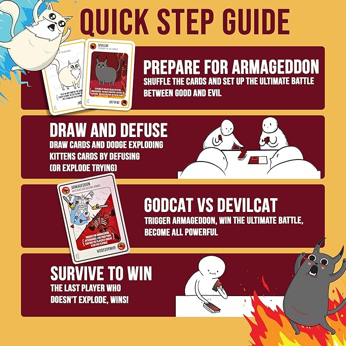 Exploding Kittens Good vs. Evil - 2-5 Players - Ages 7+ - Inspired by Netflix Show - High Stakes Family Card Game - Ideal for Party, Family Night - Animated Netflix Show