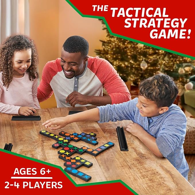 Qwirkle Board Game - Strategy Game for 2-4 Players Ages 6+ - Deluxe with Trays