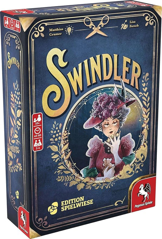 Swindler – Board Game by Pegasus Spiele - 2-4 Players – 45-60 Minutes of Gameplay – Games for Game Night – Teens and Adults Ages 14+ - English Version